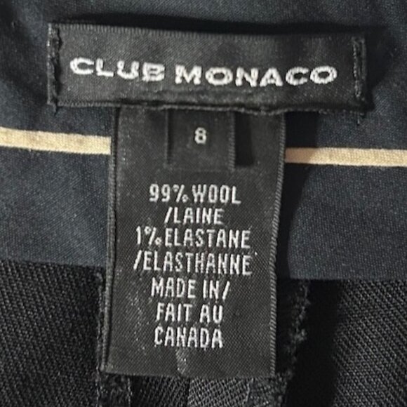 Club Monaco black wool straight leg pants - Picture 4 of 12